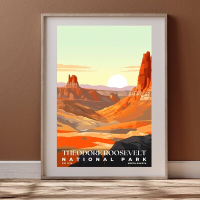 Theodore Roosevelt National Park Poster, Travel Art, Office Poster, Home Decor | S3 - image4